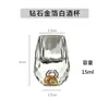 Cristal de lujo con detalles de pan de oro, adecuado tanto para uso doméstico como comercial, un juego de copas de licor para servir destilados