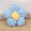 Lindo y Dulce Flor Puff Hecha a Mano Lana Crochet Pequeño Broche de Flor Flor Decorativa para Ropa Decoración para Bufanda Sombrero