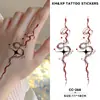 Pegatinas de Tatuaje Creativas Flor de Serpiente Coloridas Transfronterizas, Impermeables de Larga Duración, Maquillaje Corporal Elegante Tradicional para Brazos de Niñas
