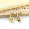 Pendientes de acero inoxidable de lujo ligero europeo y americano, diseño simple de gota de agua, alta gama, personalidad, pendientes irregulares para mujer, joyería para orejas, venta al por mayor