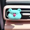 Carro Air Outlet Clip Creative Cartoon Car Interior Ornaments Estúpido Urso bonito desenhos animados Trendy Play Menina Coração Decoração do carro