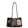 Bolsa Tote Versátil Retro para Mulheres 2025 Inverno Nova Tendência Grande Capacidade Acessível Luxo Cor Contrastante Bolsa de Ombro Único
