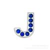 Cinturón de vestir con letras de diamantes azules zafiro de 8 mm, accesorios de joyería de pedrería DIY, pulsera con las 26 letras inglesas, accesorios de joyería