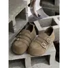 Otoño 2026 Nuevo Retro Gamuza Hebilla Oculta Aumento de Altura Suela Gruesa Slip-on Casual Zapatos Birkenstock para Mujer