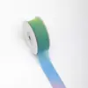 Gasa Transparente Arcoíris Degradado con Flores Cinta de Colores Cinta para Empaque de Pasteles Cinta Encriptada Cinta para Empaque de Regalos
