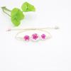 Directo de fábrica flor real flor de cinco pétalos pulsera de narcisos pulsera de cuentas de vidrio de flor de cerezo joyería de lugar escénico mercado nocturno femenina