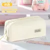 Estuche de lápices lindo y suave, gran capacidad, diseño único, elegante, minimalista, nuevo y perfecto para guardar material de papelería, ideal para estudiantes