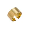 Anillo Abierto con Patrón Grabado de Acero de Titanio de Aliexpress Tendencia Versátil Ancho de Acero Inoxidable Joyería de Moda Anillo