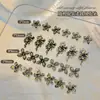 Accesorios de Arte para Uñas Esculpidas Suaves de Moda Estilo Retro Popular Old Money Florales Mixtos Flor de Cinco Pétalos Terminada Decoraciones 3D para Uñas