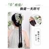 Pinza Trenza Peluca Femenina Cabello Natural Artificial Trenza Retorcida Borla Tinta Nuevo Chinoiserie Trenza Retorcida Peluca Trenza Cola de Caballo