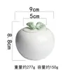 Portavelas de Cerámica Transfronterizo en Forma de Manzana con Tapa, Taza para Velas Aromáticas, Recipiente para Dulces, Tarro de Almacenamiento, Recipiente de Cera de Soja al por Mayor