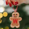 Colgante Decorativo de Hombre de Jengibre Nuevo Navideño Transfronterizo con 26 Letras Colgante para Árbol de Navidad Accesorios para Decoración de Escena Festiva