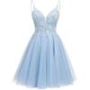 Vestido Curto de Tule Brilhante para Festa de Boas-Vindas da Amazon Vestido Curto de Renda para Baile de Formatura Vestido Feminino para Festa de Coquetel de Adolescente
