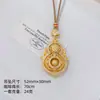 Calabaza de las Cuatro Bellezas de la Vida Chapada en Oro con Incrustaciones de Diamantes Filigrana de Imitación Oro Incrustada Colgante Giratorio de Fortuna y Prosperidad Accesorio para el Cabello Fabricante Gama Alta