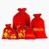 Bolsa de Veludo de Alta Qualidade Bolsa da Sorte de Ano Novo Cem Bênçãos Bolsa de Presente de Ano Novo Bolsa com Cordão Envelope Vermelho Caractere de Bênção Saco de Armazenamento