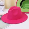Sombrero Sombrero de Lana Liso para Hombre y Mujer en Primavera y Otoño Estilo Retro Británico Hepburn Color Sólido Sombrero de Fieltro Ventas Directas de Fábrica