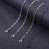 Collar de Acero Inoxidable Estilo Coreano Cadena de Ola de Agua Trabajo en Cadena Ropa Simple Versátil de Moda Cadena Lisa Hombres y Mujeres Collar de Línea Geométrica Joyería