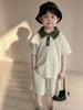 Conjunto de Verano para Niños Niños Algodón Puro 2026 Nuevo Elegante Ropa de Verano para Bebés Vestido para Niñas Manga Corta Conjuntos a Juego para Hermanos