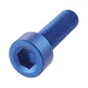 Tornillos de cabeza de copa de aleación de aluminio 7075 con hexágono interior, tornillos de cabeza cilíndrica con hexágono interior anodizados en azul real m3m4m5