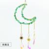 Natural Ametista Cascalho Lua Oca Octogonal Talão Cristal Decorativo Sino de Vento Sun Catcher Amazon Source