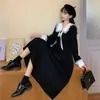 2023 vestido outono e inverno Novo estilo ocidental nova pequena saia de fada francesa cintura feminina emagrecimento vestido elegante
