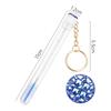 Cepillo para máscara de pestañas montado en tubo al por mayor cepillo desechable para injerto de pestañas tubo de cristal con hebilla dorada y taladro cepillo montado en tubo
