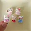 Falda de Cuadros de Dibujos Animados Gato Lindo Joyería DIY Accesorios Pegamento de Crema Resina Accesorios Pequeños Hebilla de Zapato con Agujero Paquete de Materiales