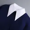 Cuello Puntiagudo Grande Versátil Estilo Coreano para Mujer, Adecuado para Otoño, Invierno y Primavera, Se Puede Combinar con Suéteres, Sudaderas, Camisas Casuales, Cuello Falso Puntiagudo