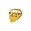 Influenciador de Moda Europeu e Americano Estilo Quente Anel Borboleta Aberto Liso Banhado a Ouro 18K em Aço Inoxidável Anel de Nicho Joias Femininas