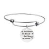 Pulseira europeia e americana Cross-border Aço inoxidável joias Gravura Pais Dia dos Namorados Ação de Graças Natal Presente Pulseira de titânio