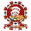 Conjunto de Louças com Tema de Poker de Cassino Novo para Festa de Aniversário Guardanapo Copo de Papel Bandeja de Papel Garfo Toalha de Mesa Suprimentos para Festa