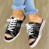 Nuevas Sandalias Planas de Lona Estilo Coreano para Mujer y Zapatos de Mezclilla para Comercio Exterior Transfronterizo Verano 2026