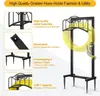 Suporte para mangueira de jardim suporte para tubo de água atualizado suporte autônomo para mangueira resistente suporte para mangueira robusto
