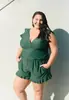 Conjunto Casual de Alta Elasticidad Transfronterizo Europeo y Americano para Amazon con Sujetador Incorporado, Traje de Baño de una Pieza Estampado para Mujer con Parte Inferior de Pierna Plana