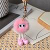Novo Fofo Pelo de Visão Pernas Longas Boneco de Pelúcia Pingente Pequena Bola de Carvão Boneco Chaveiro Acessórios de Bolsa Pingente