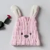 Gorro de ducha de felpa de coral para niños con diseño de dibujos animados y orejas de conejo, gorro para secar el pelo al por mayor, toalla para secar el pelo de mujer para adultos, entrega en una sola pieza