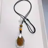 Diseño de Nicho Colgante Personalizado de Cobre Chapado en Plata Madera de Rosa Tejido a Mano Estilo Fresco Personalizado Temperamento Versátil Collar Retro