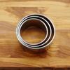 Molde para Massa de Pastel Assar Molde para Bolo Embossado Aço Inoxidável Tarteira de Ovo Molde para Cortar Biscoito Círculo de Mousse Redondo conjunto