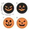 Posavasos de Madera Halloween Festival Clásico Retro Restaurante Vajilla Aislamiento Posavasos para Té Antideslizante Base para Taza Set Festivo