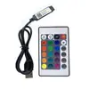 Controlador inalámbrico USB 17 24 44 teclas controlador led colorido 5v inalámbrico 3 teclas mini RGB controlador