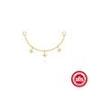 Novos Brincos Pendentes Longos com Franja e Diamante em Prata Esterlina S925 Corrente Longa Corrente de Cartilagem Brincos Furados com Acessórios de Corrente para Mulheres