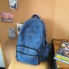 Mochila Estilo Perezoso Transfronteriza para Estudiante Universitario Mochila de Lona de Mezclilla Lavada Retro Nueva Estilo Coreano 2026 Mochila para Mujer