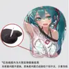 Alfombrilla de ratón 3D Estéreo Pecho Hatsune Miku Protector de muñeca de silicona Agujero de conejo Juego Dormitorio Estación de trabajo Almohadilla suave para la muñeca