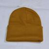 Gorro de lana de color puro de moda europea y americana, cálido para niñas, gorro tipo jersey, gorro frío para hombres, gorro de punto grueso de doble capa, talla grande