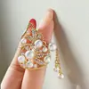 Broche de Calabaza Hueca con Perlas para Mujer, Accesorio de Ropa de Lujo de Alta Gama, Pin Ceñidor de Cintura, Broche de Joyería