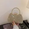 Bolso de Noche con Adorno de Pedrería de Lujo Ligero para Mujer 2026 Nuevo Bolso de Mano Plegado Transfronterizo Bolso de Diseño de Nicho de Gama Alta
