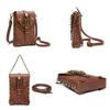 Bolso Cuadrado Pequeño Retro de Cuero PU Medieval con Remaches Diseño Original Nicho Bolso de Hombro para Mujer Versátil Bolso de Hombro de Axila
