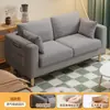 Sofá de Tela para Sala de Estar, Nuevo Modelo 2026, de Dos o Tres Plazas, Estilo Moderno Minimalista, Adecuado para Apartamentos de Alquiler, Sofá Recto para Apartamentos Pequeños