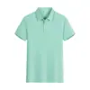 Camisa polo de seda helada para publicidad de verano, cuello de solapa, manga corta, overol, ropa de fábrica, impresión de logo en camiseta, ropa de trabajo personalizada, bordado