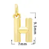 Acessórios de Joias com Zircônia Micro-Cravejada, 26 Letras Brilhantes, Banho de Ouro Real 18K, Colar, Acessórios de Pingente Pequeno